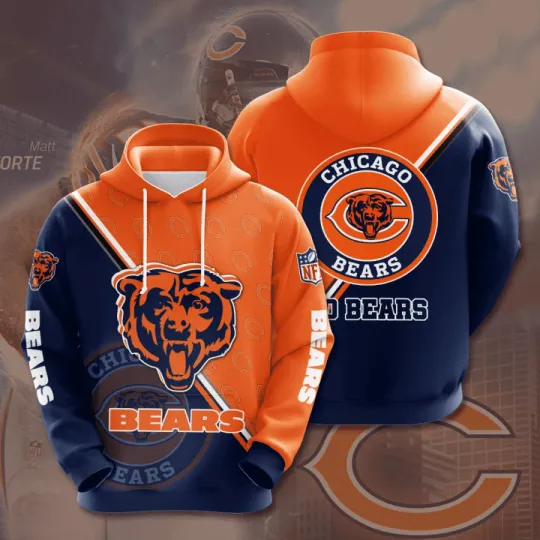 Chicago Bears 3D Hoodie