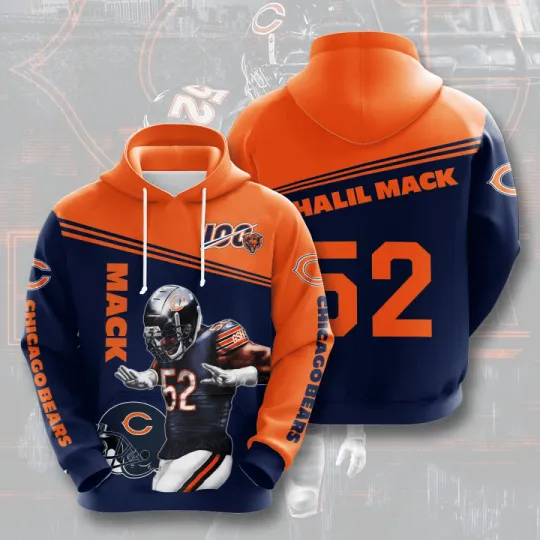 Chicago Bears 3D Hoodie