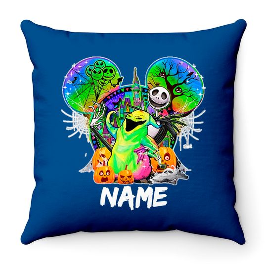 Disney Oogie Boogie Bash 2022 Throw Pillows, Disney Halloween party Throw Pillows