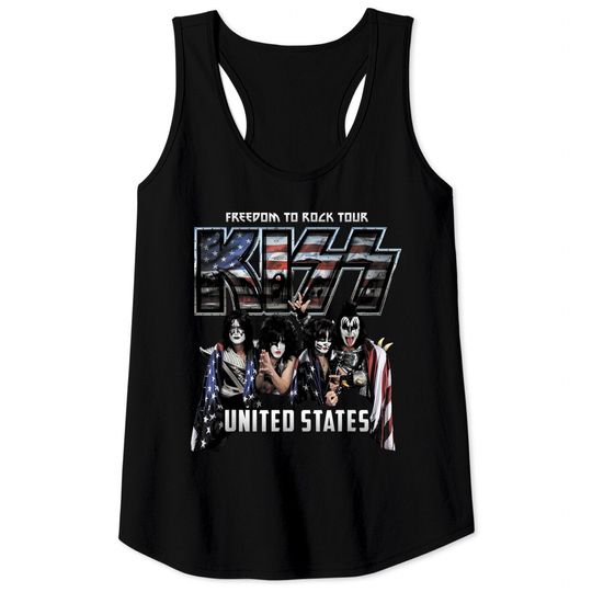 Kiss Rock Band Zip Tank Tops