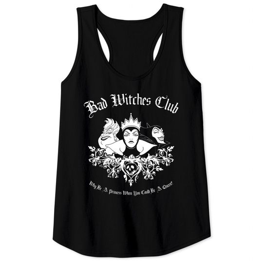 Disney Villains Bad Witches Club Group Shot Graphic Lover Unisex Adult Tank Tops
