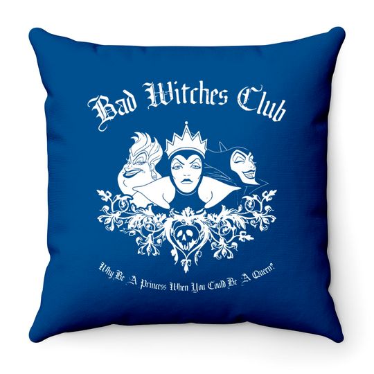 Disney Villains Bad Witches Club Group Shot Graphic Lover Unisex Adult Throw Pillows