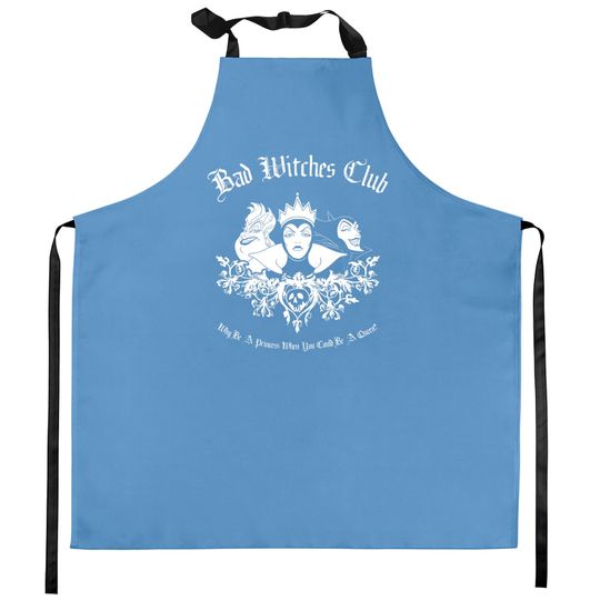 Disney Villains Bad Witches Club Group Shot Graphic Lover Unisex Adult Kitchen Aprons