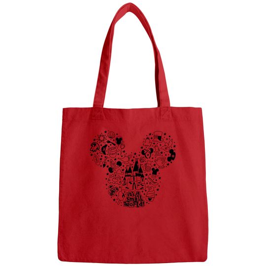 Mickey doodle Bags, Disney Bags for women, Disneyworld Bags, vacation Bags, unisex fit, its a small world design
