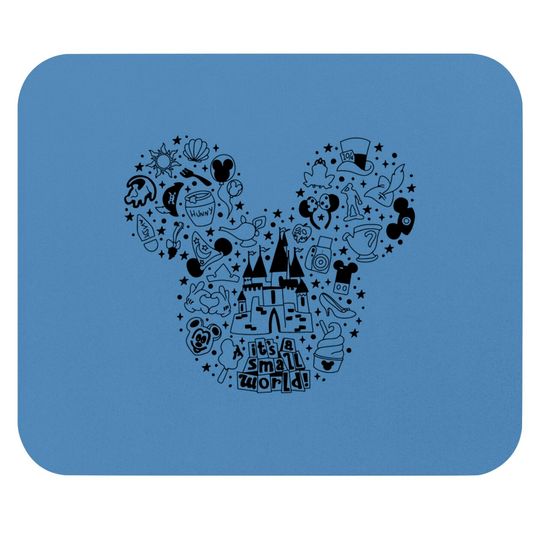 Mickey doodle Mouse Pads, Disney Mouse Pads for women, Disneyworld Mouse Pads, vacation Mouse Pads, unisex fit, its a small world design