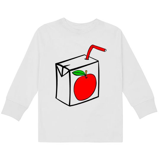 Discover Apple Juice Box Kids Long Sleeve T-Shirts