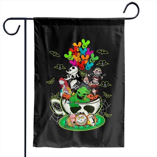 Disney Halloween Garden Flags, Nightmare Before Christmas Garden Flags