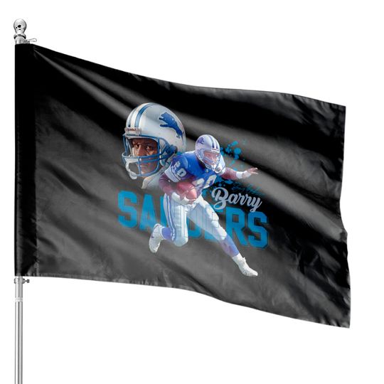 Barry Sanders - Barry Sanders Detroit Lions - House Flags