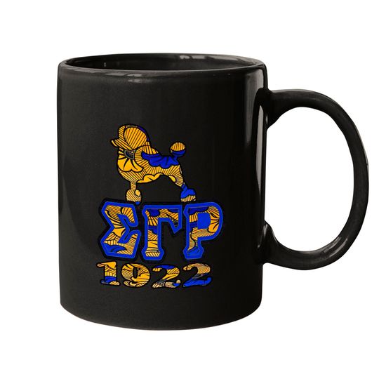 Sigma Gamma Rho African Print with Poodle and 1922 - Sigma Gamma Rho Gifts - Mugs