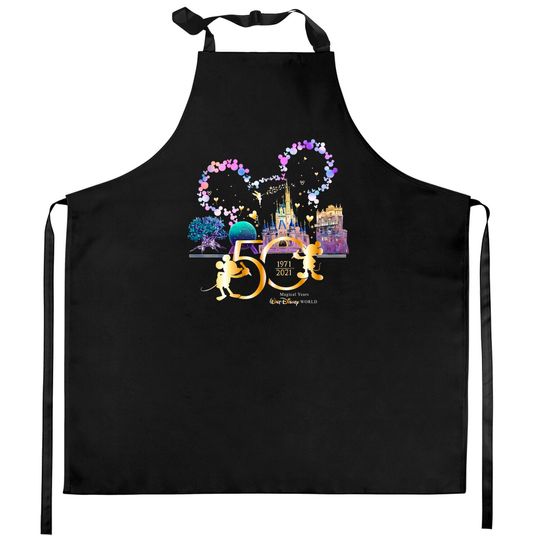 Disney World 50'th Anniversary Shirt, Disney 50'th Anniversary Kitchen Aprons