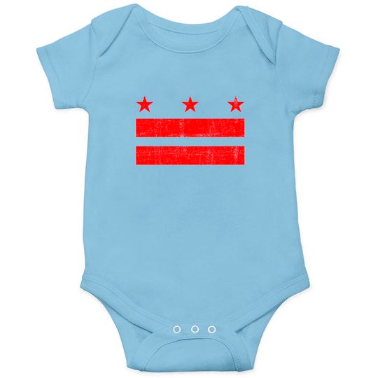 The District of Columbia Flag Distressed - Washington D.C. Premium Onesies