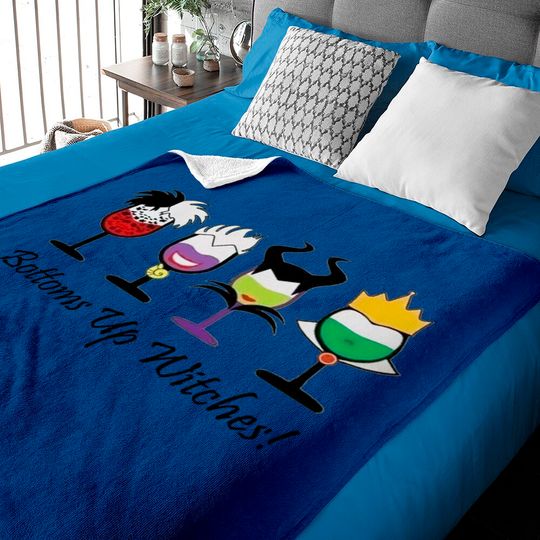 Bottoms Up Witches - Villain Disney Shirt, Villain Disney Shirt, Villain Shirt, Wicked Disney Shirt, Disney Family Baby Blankets, Gift Idea