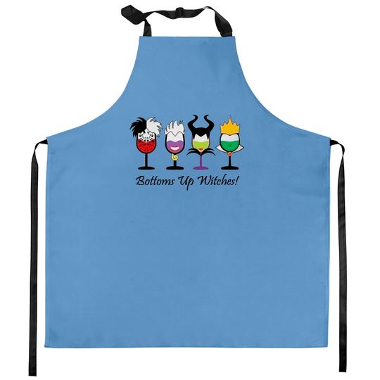 Bottoms Up Witches - Villain Disney Shirt, Villain Disney Shirt, Villain Shirt, Wicked Disney Shirt, Disney Family Kitchen Aprons, Gift Idea