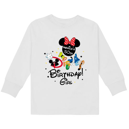 Discover Personalized Disney Birthday Disney Trip Family Vacation Zip Kids Long Sleeve T-Shirts