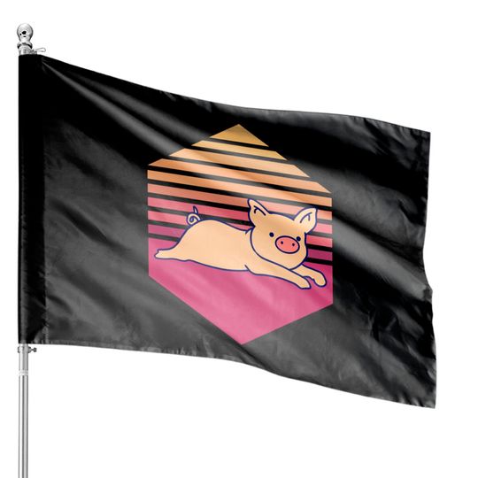 Pig Vintage Pullover House Flags