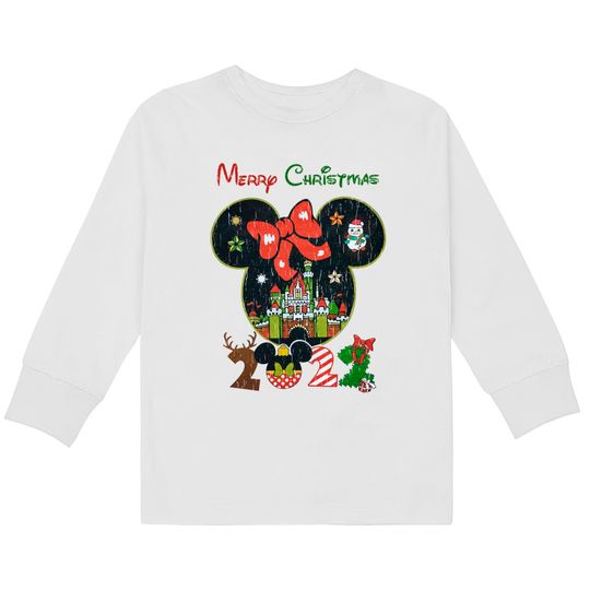 Discover Comfort Colors Retro Disney Christmas 2022 Kids Long Sleeve T-Shirts