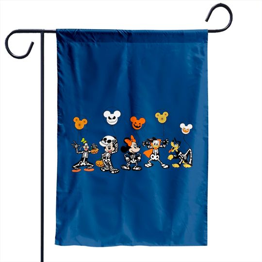 Disney Halloween Skeleton Garden Flags, Disney Halloween Matching Garden Flags