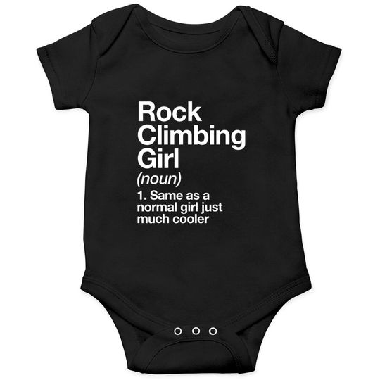 Rock Climbing Girl Definition Onesies