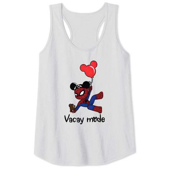 Disney Spider-Man Tank Tops, Spider-Man Vacay Mode Tank Tops, Spider-Man Balloon Tank Tops, Spiderman Avengers Tank Tops, Gift For Birthday Tank Tops
