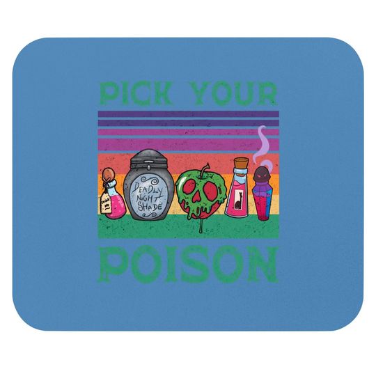 Retro Pick Your Poison Shirt, Funny Disney Villains Mouse Pads