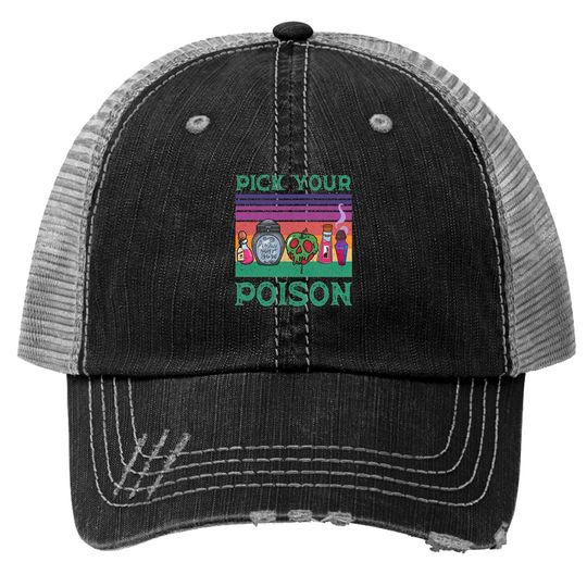 Retro Pick Your Poison Shirt, Funny Disney Villains Trucker Hats