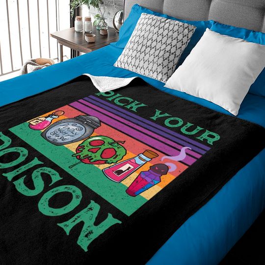 Retro Pick Your Poison Shirt, Funny Disney Villains Baby Blankets