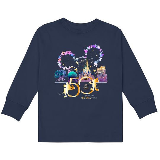 Disney World 50'th Anniversary Shirt, Disney 50'th Anniversary Kids Long Sleeve T-Shirts