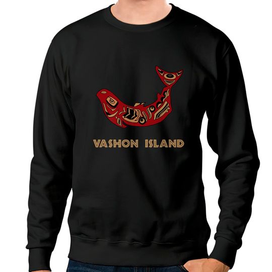 Discover Vashon Island Washington Native American Salmon Fishermen Premium Sweatshirts