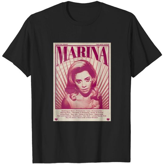 Discover Vintage Marina Electra Heart Retro T-Shirt