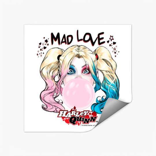 Batman | Mad Love Harley Quinn Chewing Bubble Gum Stickers