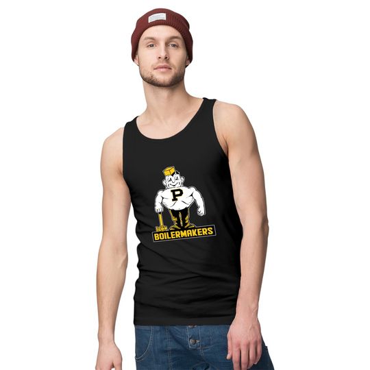 Vintage Boilermaker mascot - Purdue - Tank Tops