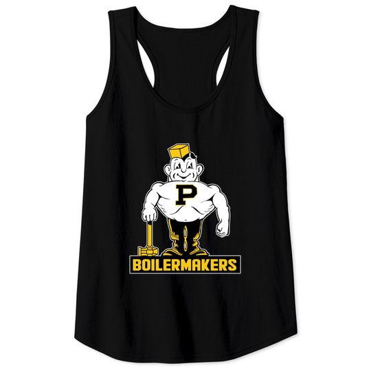 Vintage Boilermaker mascot - Purdue - Tank Tops