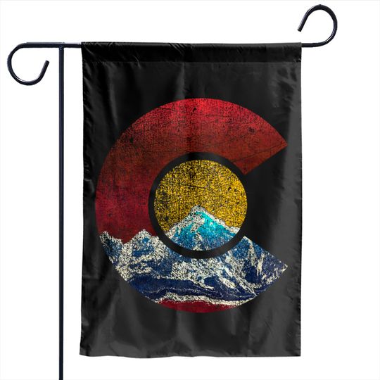 Colorado Garden Flags with Flag Inspired Mountain Scene