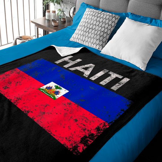 Haiti Flag Pride Baby Blankets