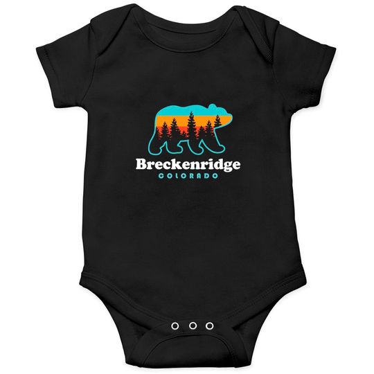 Breckenridge Colorado Bear Trees Retro - Breckenridge - Onesies