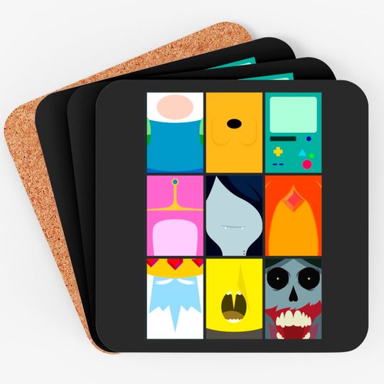 Minimalist Adventure Time Coasters