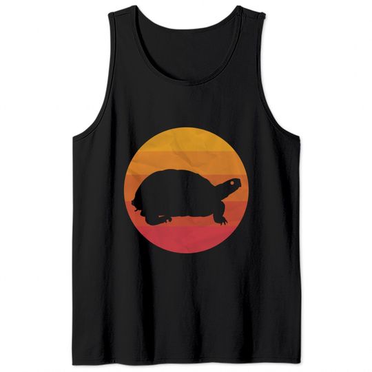 Retro Vintage Box Turtle - Box Turtle - Tank Tops