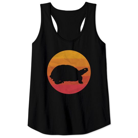 Retro Vintage Box Turtle - Box Turtle - Tank Tops