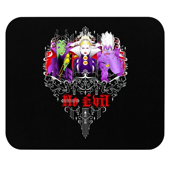 The Evil Disney characters Mouse Pads, Maleficent Evil queen Ursula