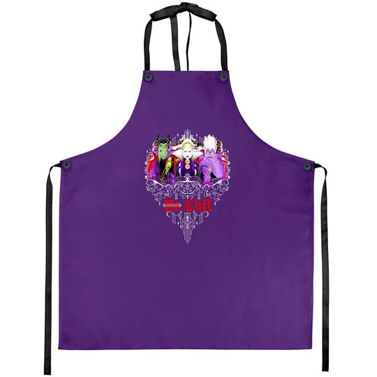 The Evil Disney characters Aprons, Maleficent Evil queen Ursula