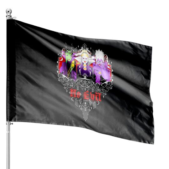 The Evil Disney characters House Flags, Maleficent Evil queen Ursula