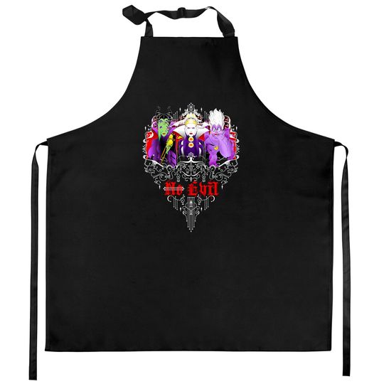 The Evil Disney characters Kitchen Aprons, Maleficent Evil queen Ursula