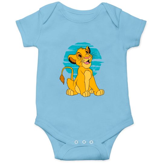 Disney The Lion King Young Simba Happy Blue Retro Onesies