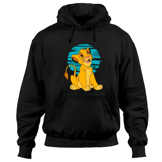 Disney The Lion King Young Simba Happy Blue Retro Hoodies