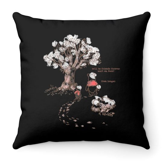 Retro Disney Winnie The Pooh & Piglet Always Friends Forever Throw Pillows