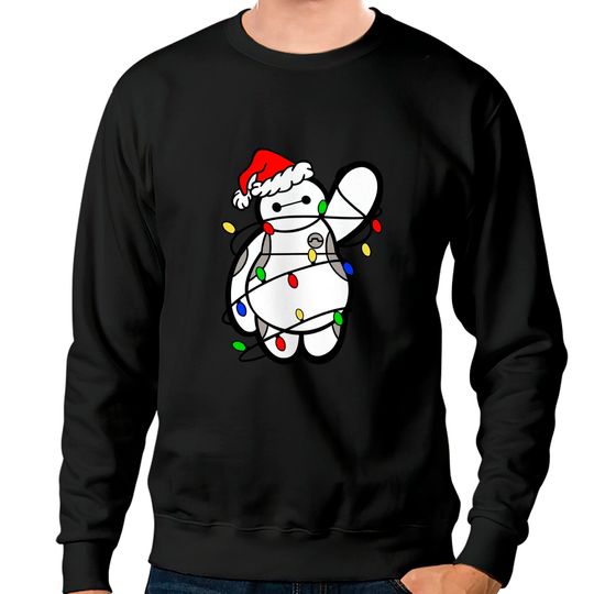 Baymax Christmas Lights - Sweatshirts, Big Hero 6, Disney Christmas Sweatshirts