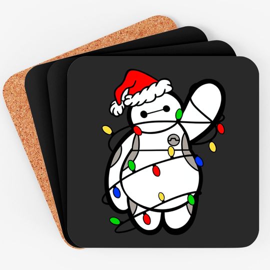 Baymax Christmas Lights - Coasters, Big Hero 6, Disney Christmas Coasters