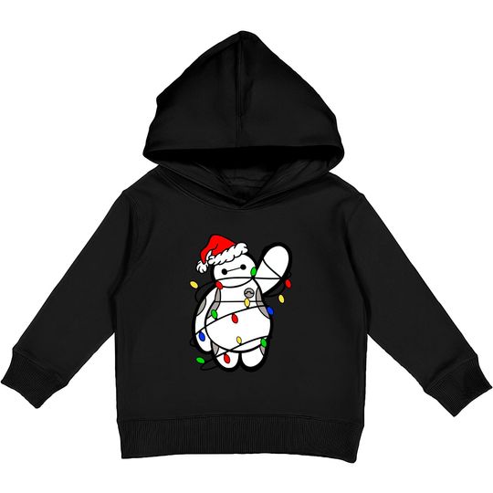 Baymax Christmas Lights - Kids Pullover Hoodies, Big Hero 6, Disney Christmas Kids Pullover Hoodies