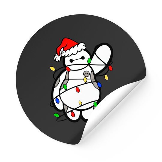 Baymax Christmas Lights - Stickers, Big Hero 6, Disney Christmas Stickers