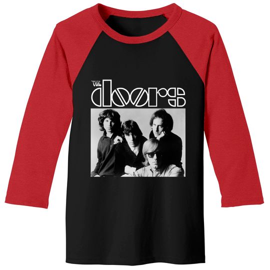 THE DOORS Tee, Rock Band Baseball Tees, Doors Logo Baseball Tees